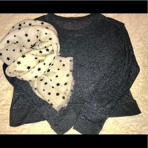 Aerie super soft sweatshirt and star print scarf